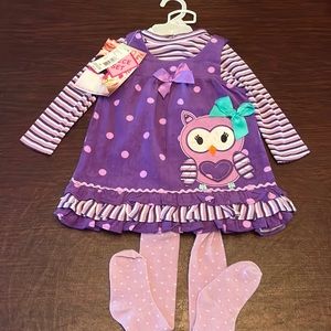 NWT - Baby Girl 3 Piece Dress Set